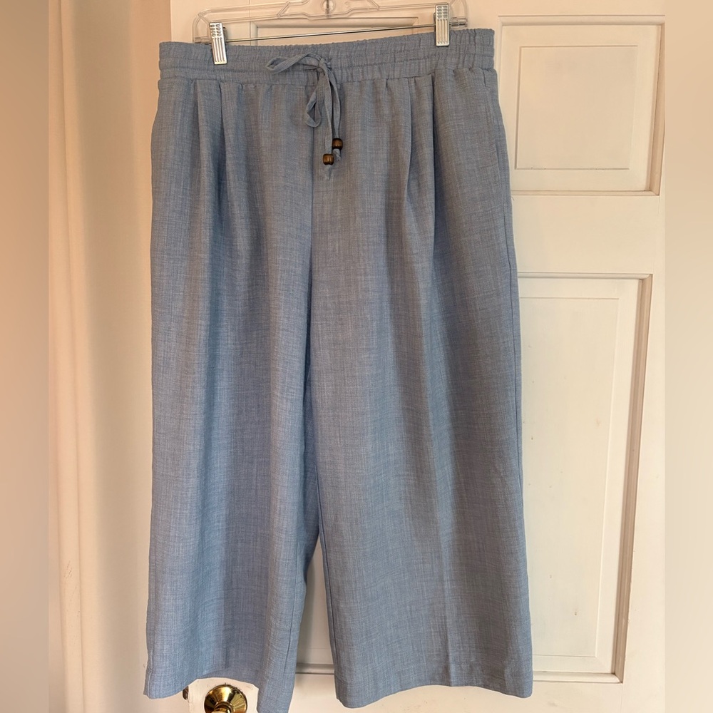 Counterparts Light Blue Drawstring Wide Leg Pants